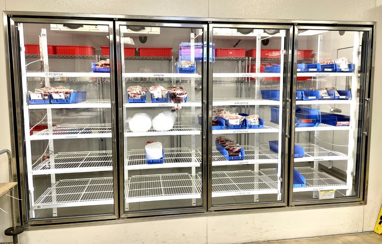 Blood coolers at Huntsville Hospital